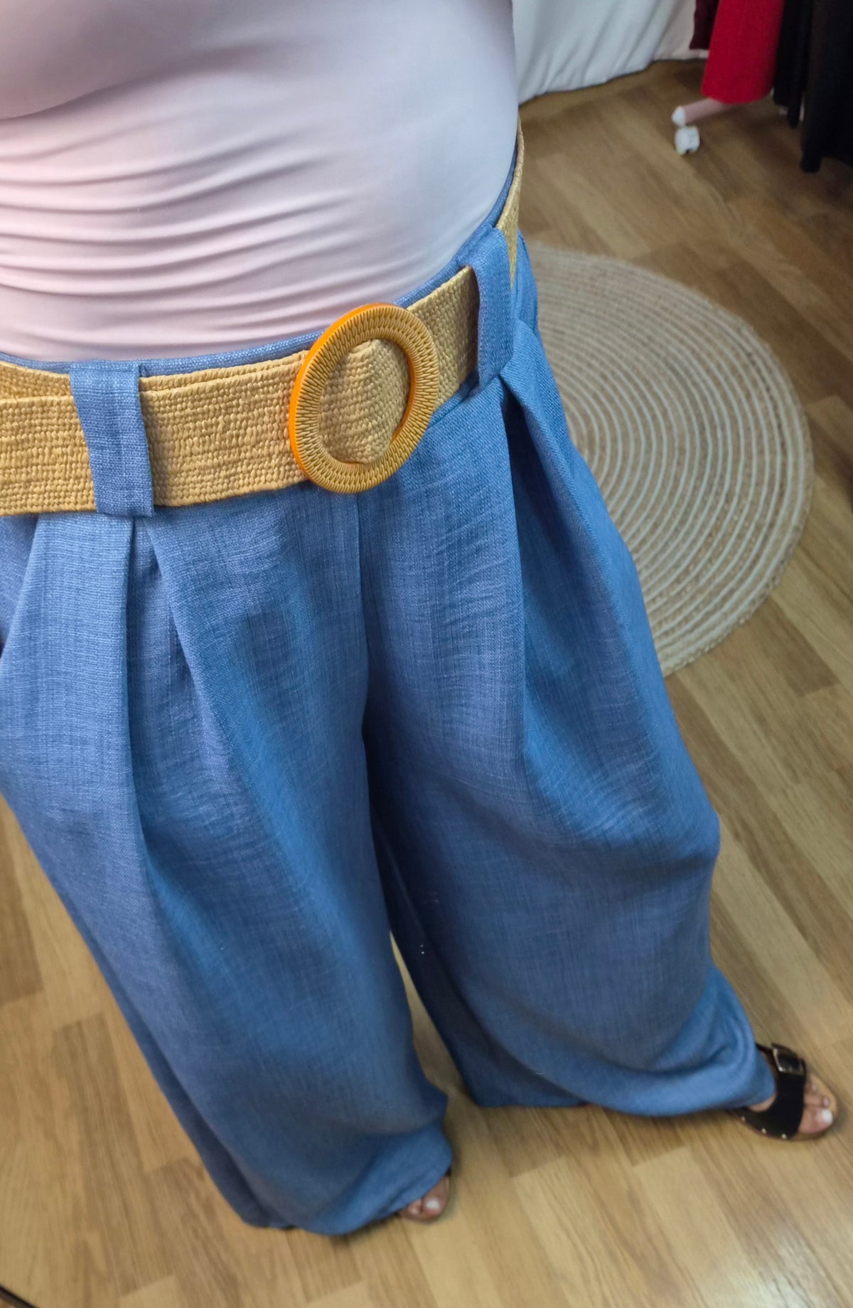 Pantalón palazo azul