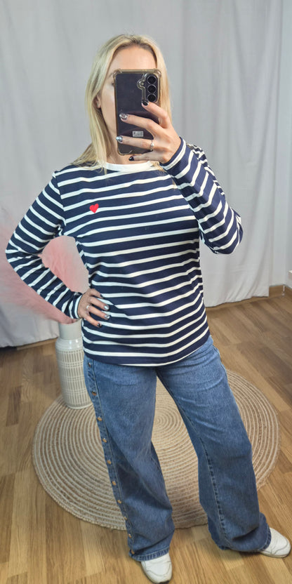 Camiseta Rayas Corazón