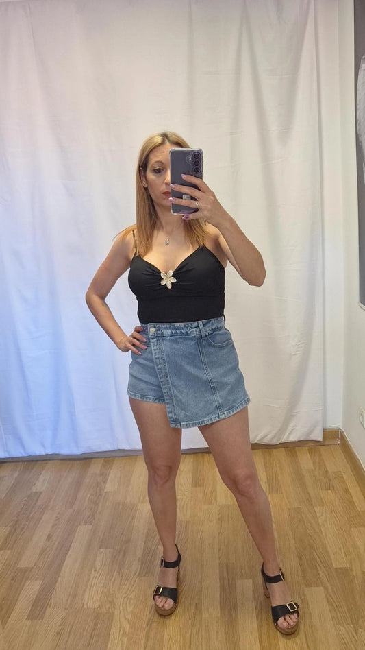 Falda vaquera pantalón