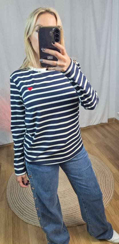 Camiseta Rayas Corazón