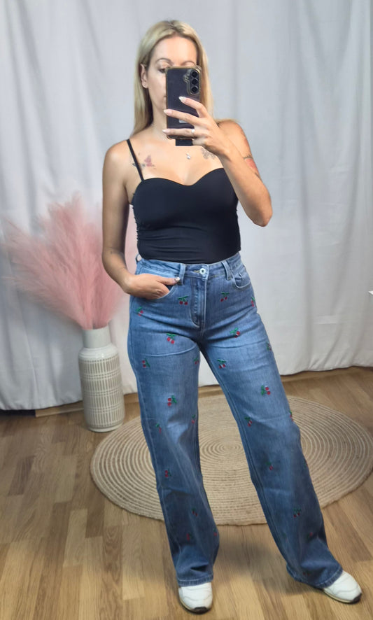 Pantalón Vaquero cerezas 🍒